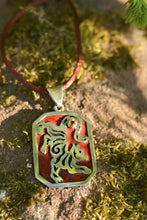 Charger l'image dans la galerie, !! Pièce prototype, petit prix !! Pendentif Tigre articulé, argent 925, citrine et émail
