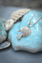 Charger l'image dans la galerie, Collier Coquillage en argent 925 et Labradorite blanche

